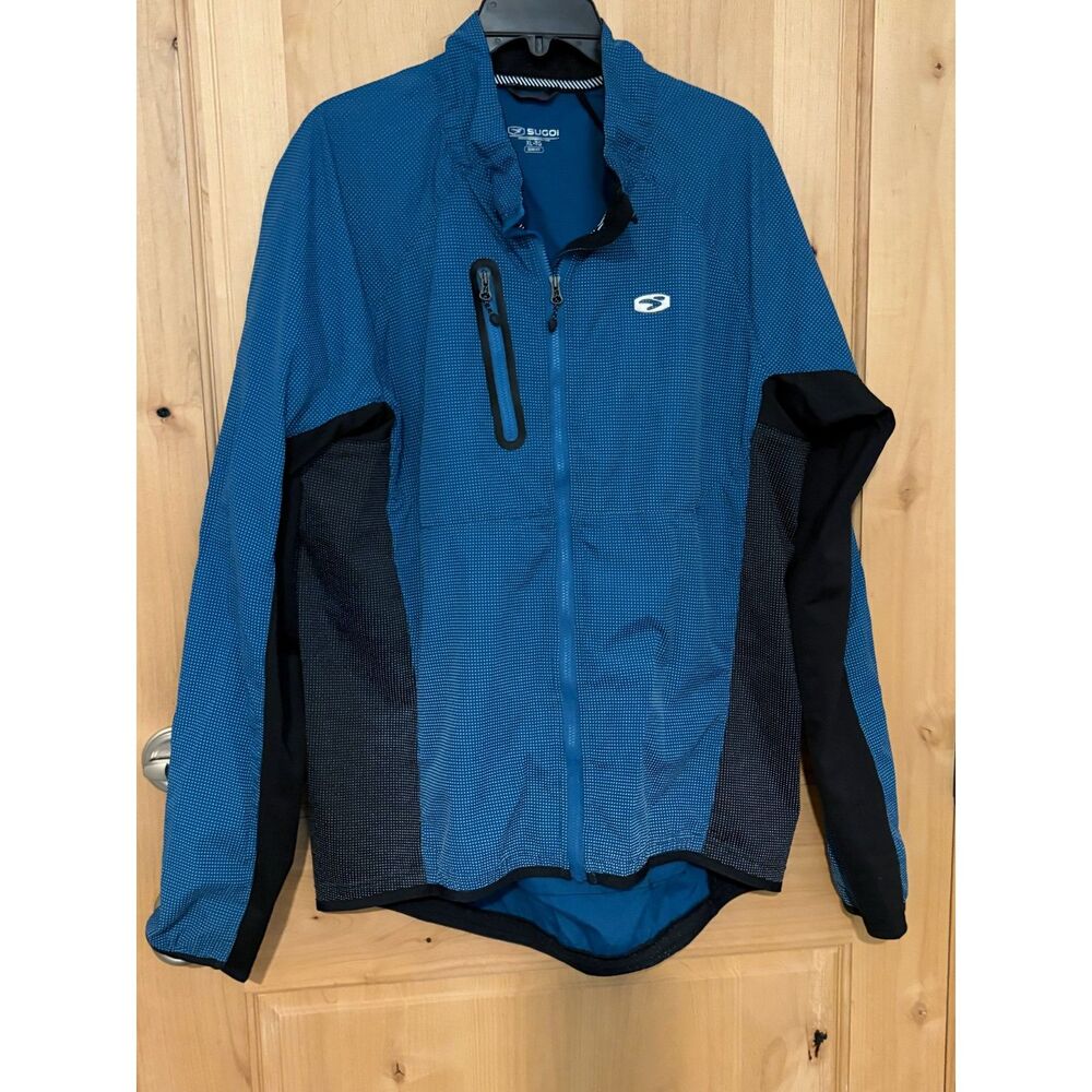 Sugoi Men's RS Zap Baltic Blue Jacket, XL EUC